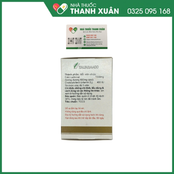 Natecal D3 bổ sung Calci và D3